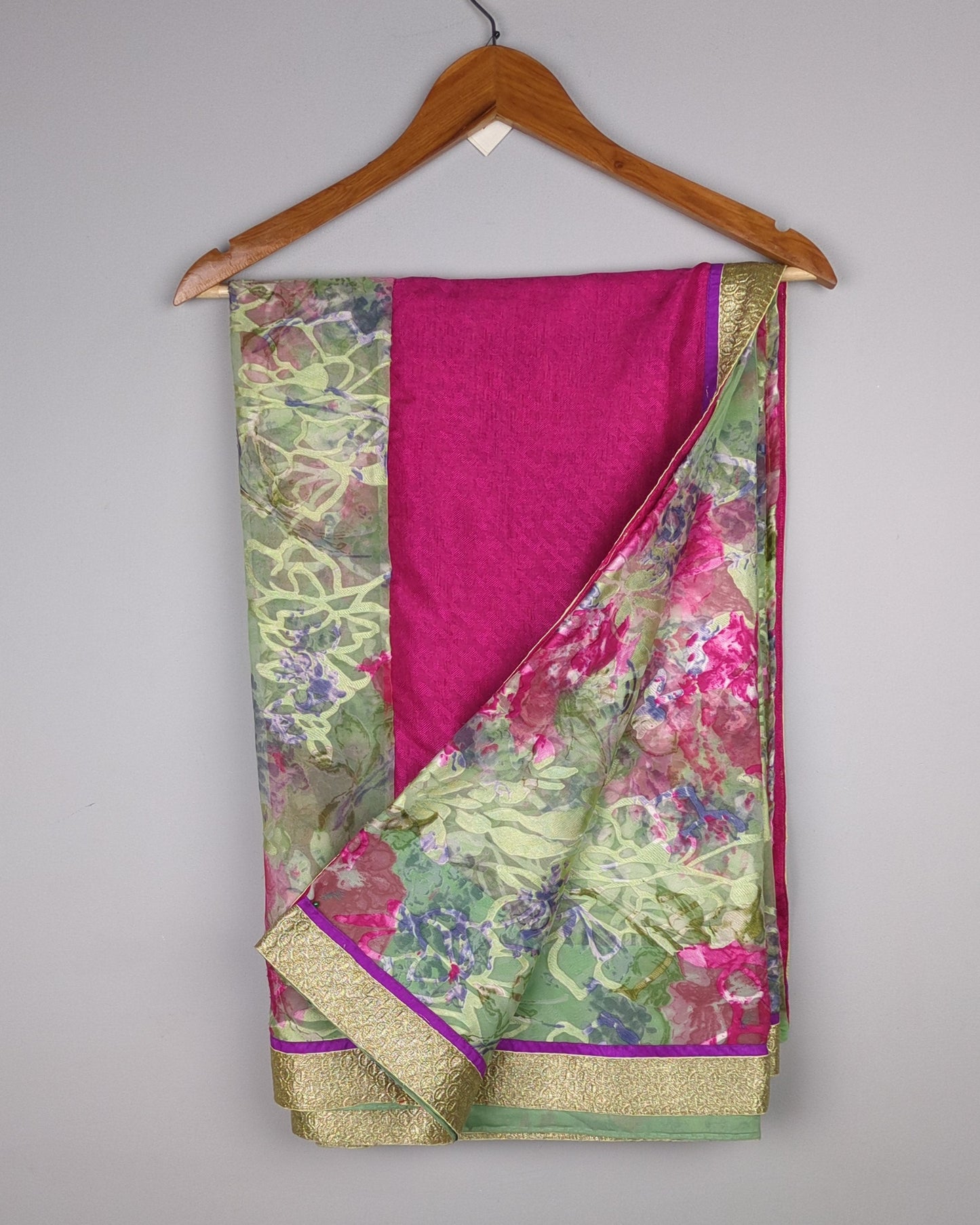 Wine Floral Saree