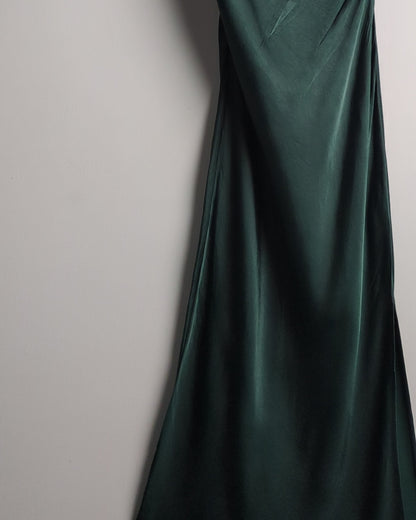Zara Green Satin Dress