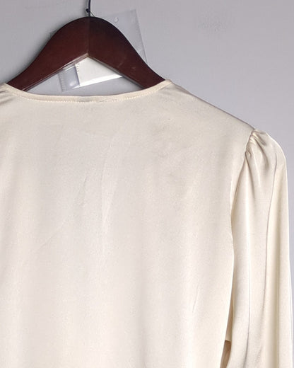 Beige Satin Blouse
