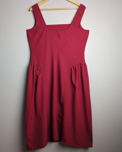 Aayu Wine Sleeveless Dress