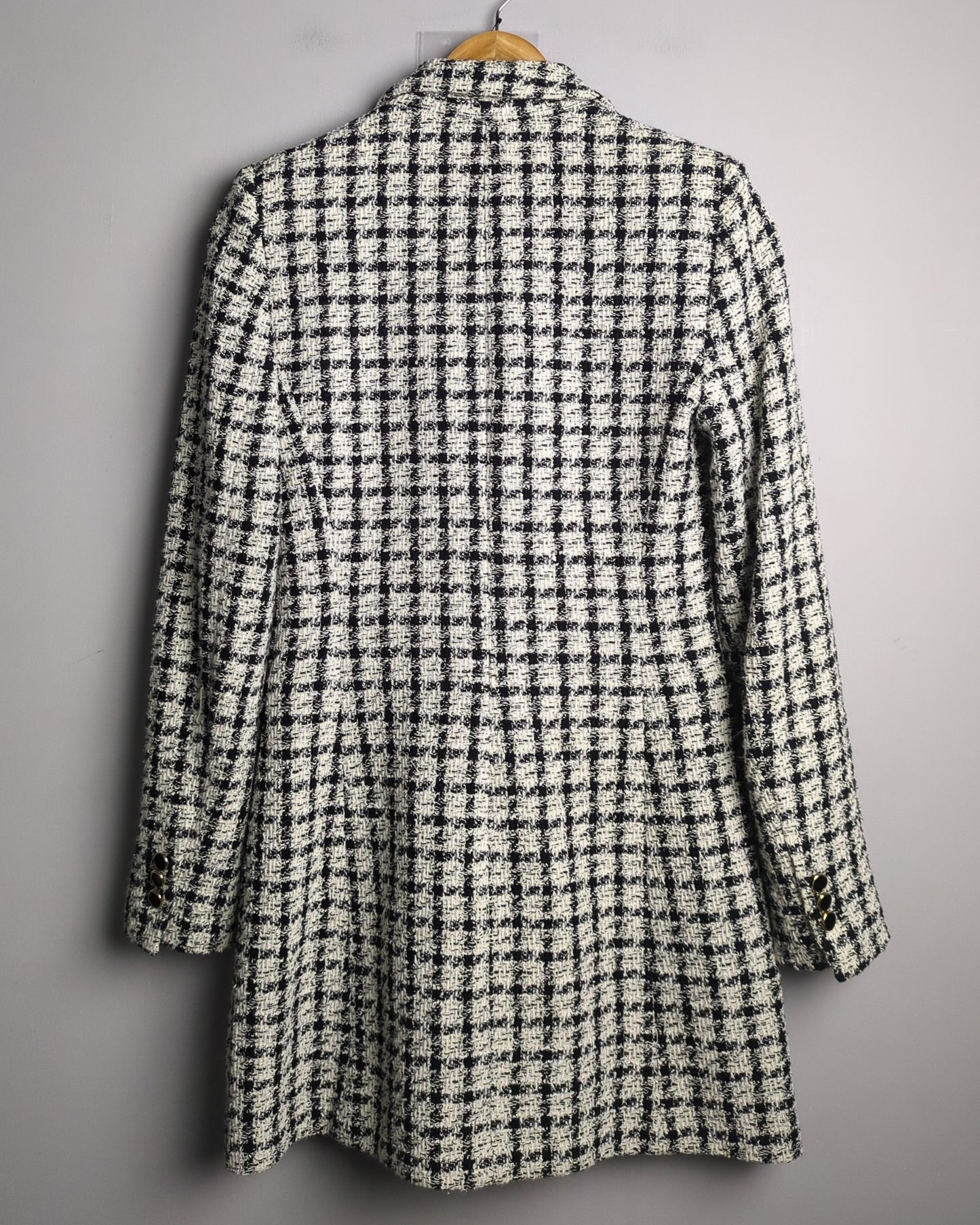 Zara White Tweed Blazer