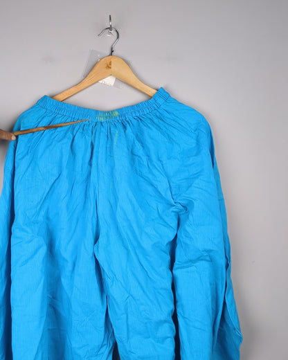 Blue Elastic Pants