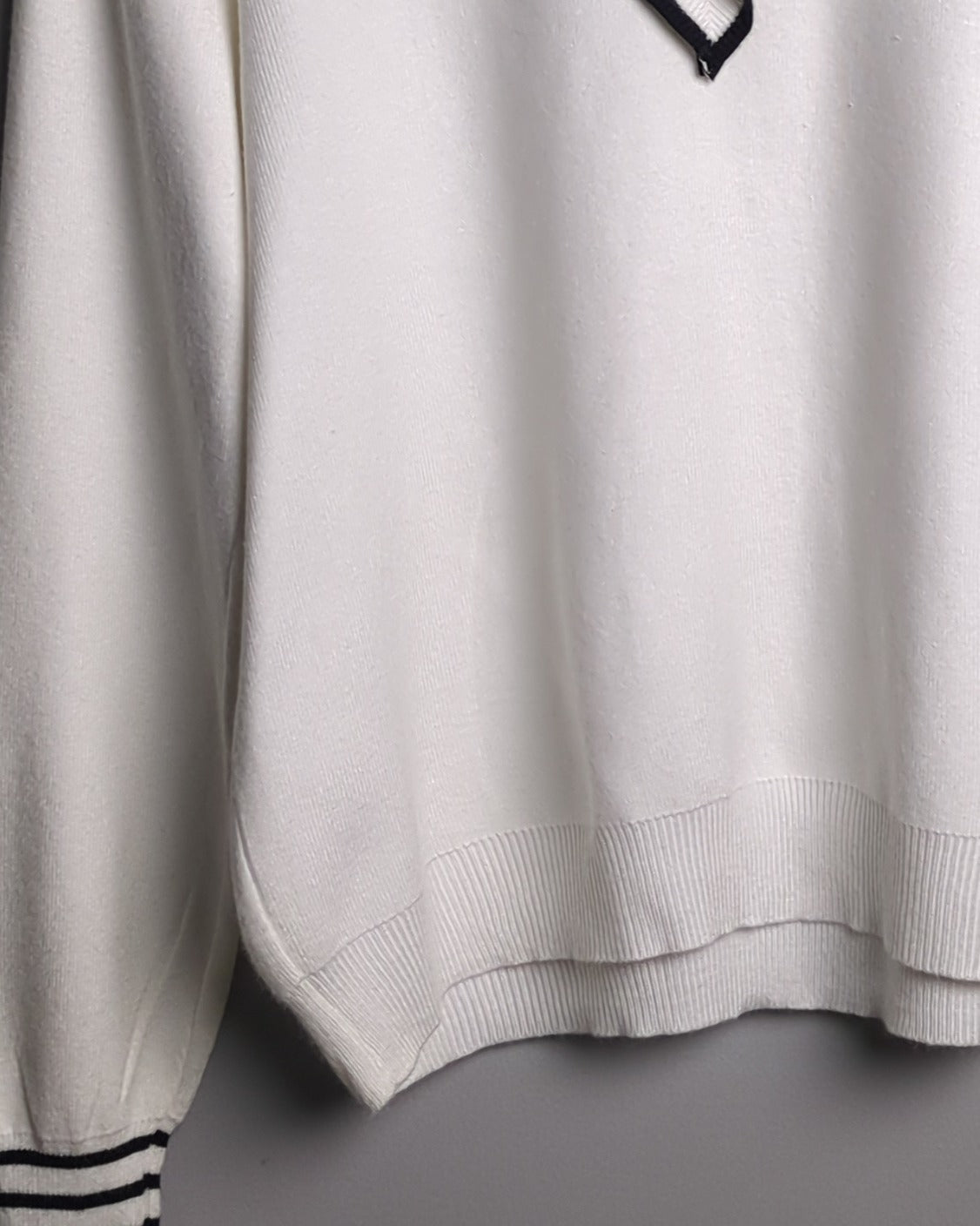 White Ruffle Sweater