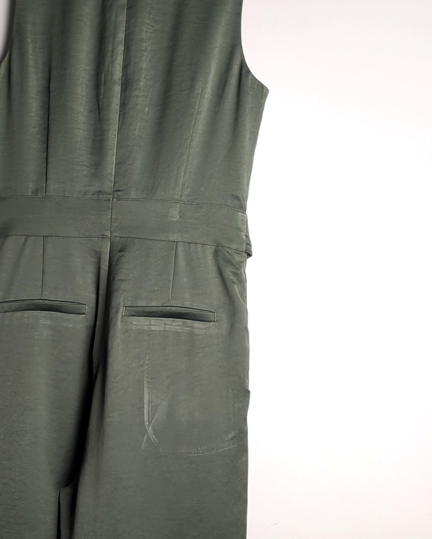 H&M Green Satin Jumpsuit