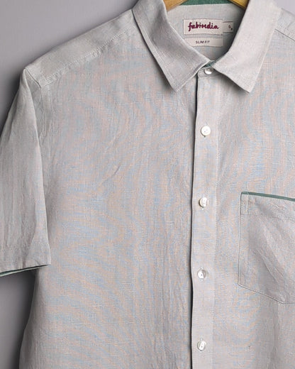 Fabindia Gray Linen Shirt