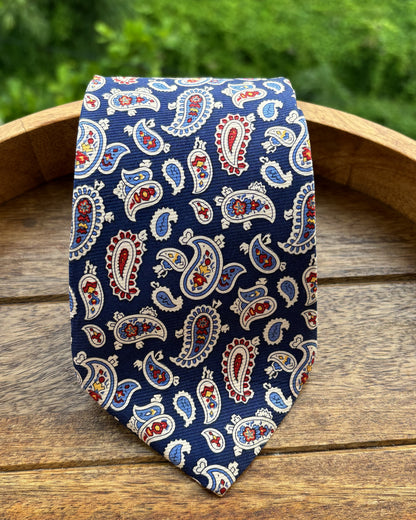 Lauren Blue Graphic Silk Necktie