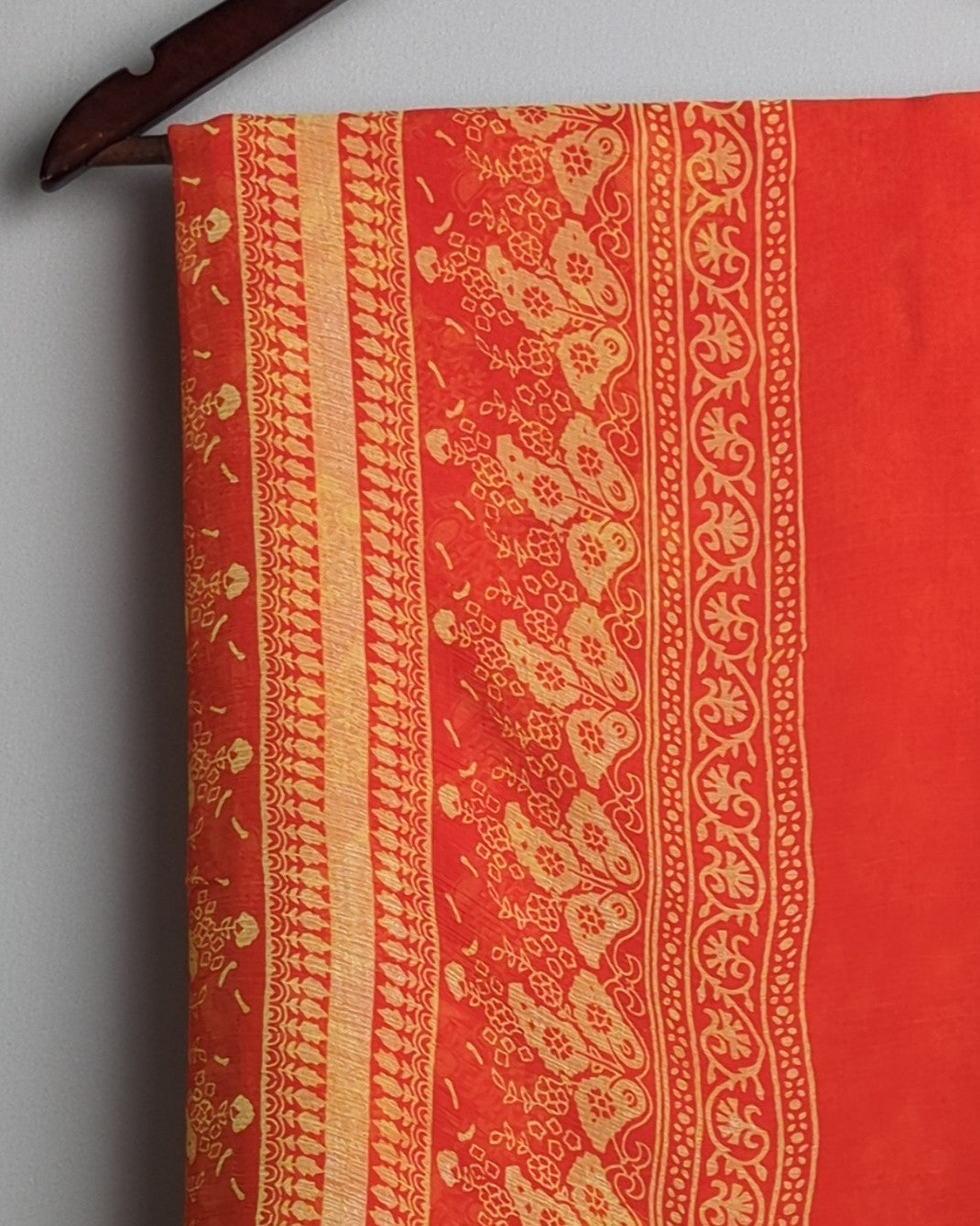 Orange Chiffon Saree