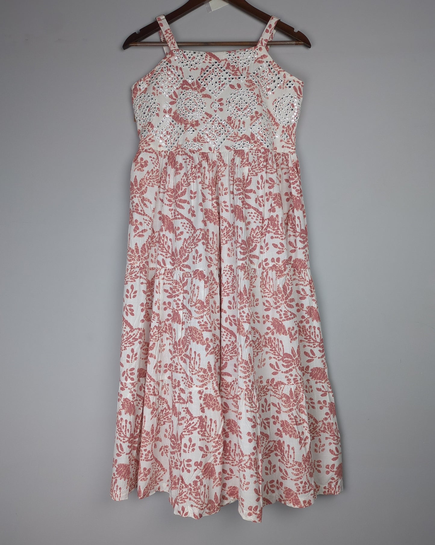 Bombay Catsey Pink Tiered Dress