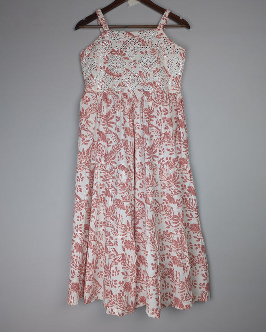 Bombay Catsey Pink Tiered Dress