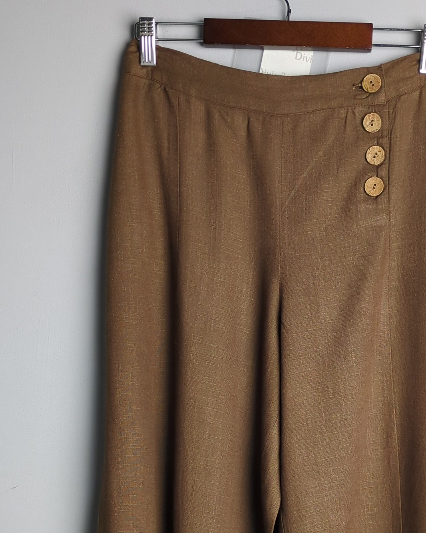 Vestry Brown Wide-Leg Trousers