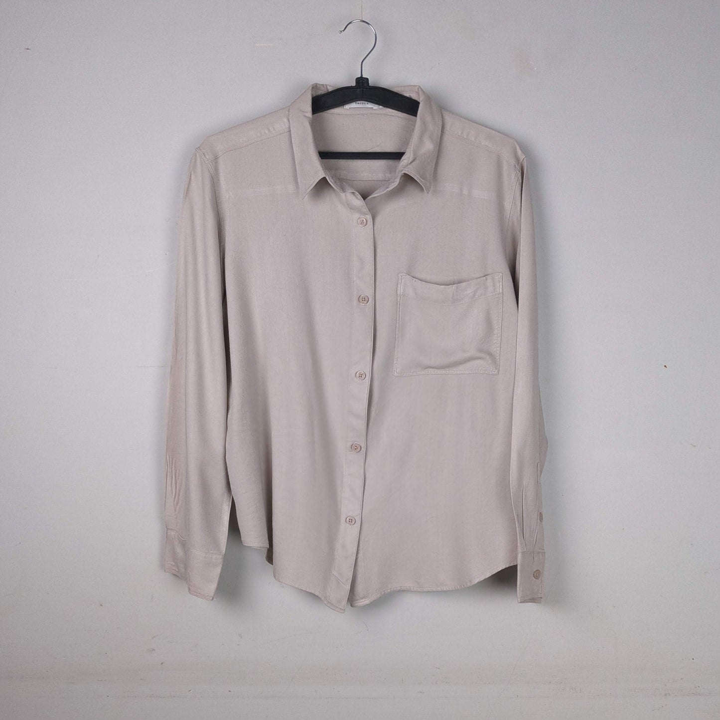 Latte Coloured Classic Button-Up Shirt