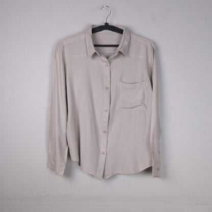 Latte Coloured Classic Button-Up Shirt