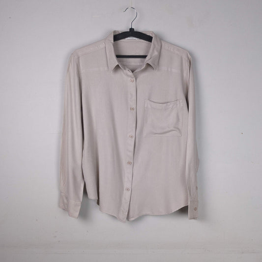 Latte Coloured Classic Button-Up Shirt