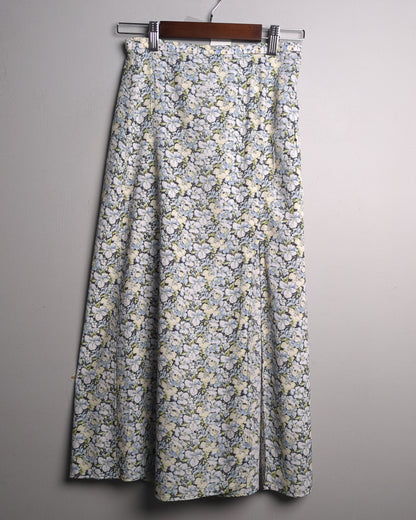 H&M Blue Floral Skirt