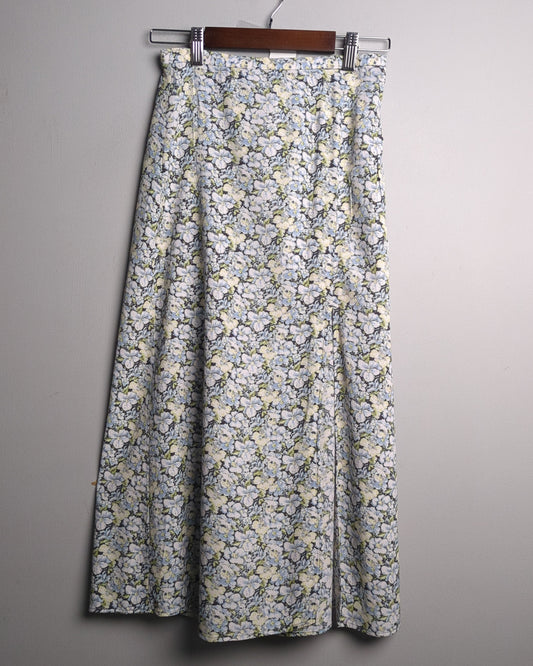 H&M Blue Floral Skirt