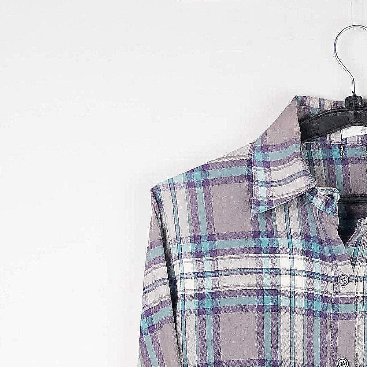 Plaid Button-Up Shirt