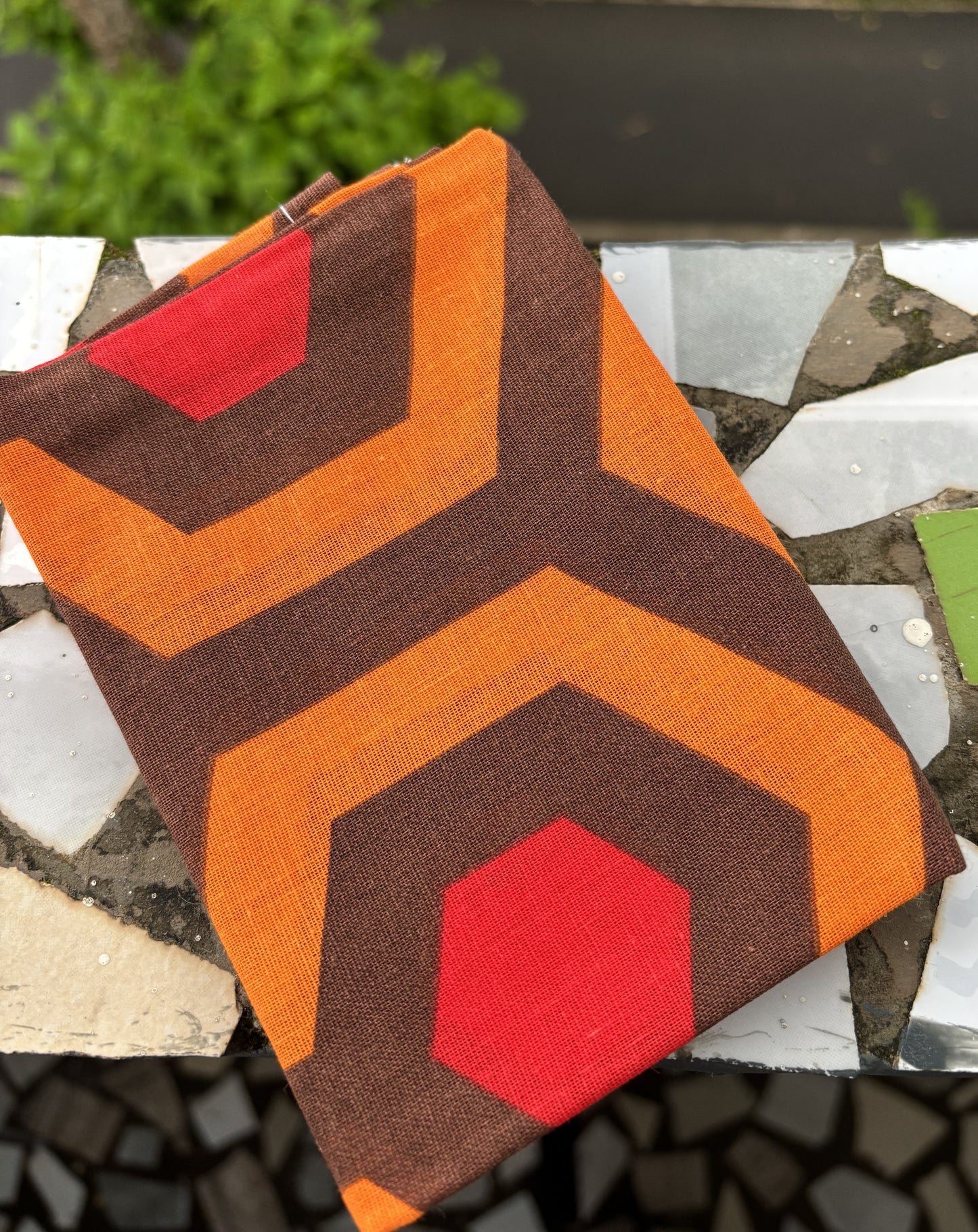 Brown Geometric Bandana