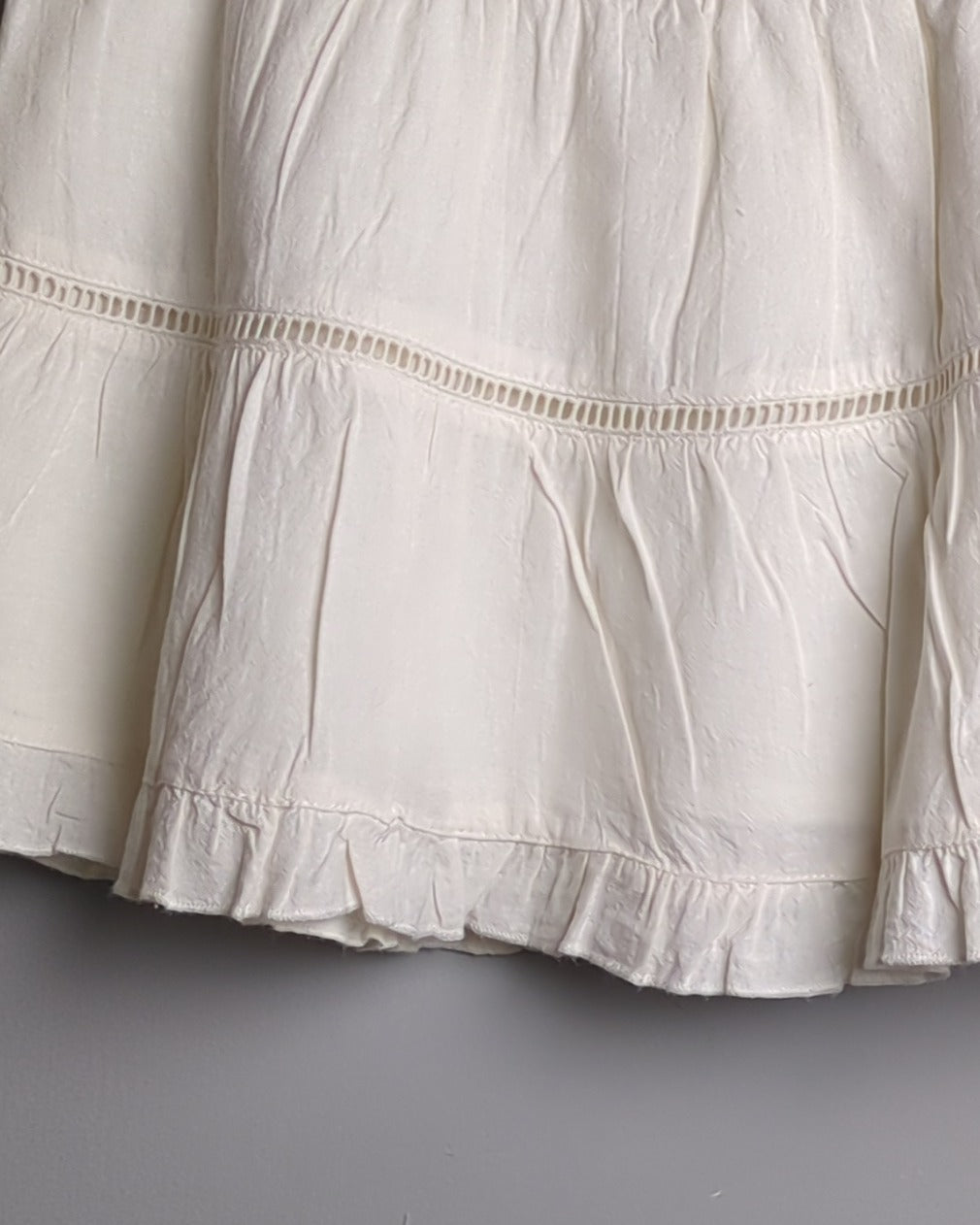 Zara White Tiered Skirt