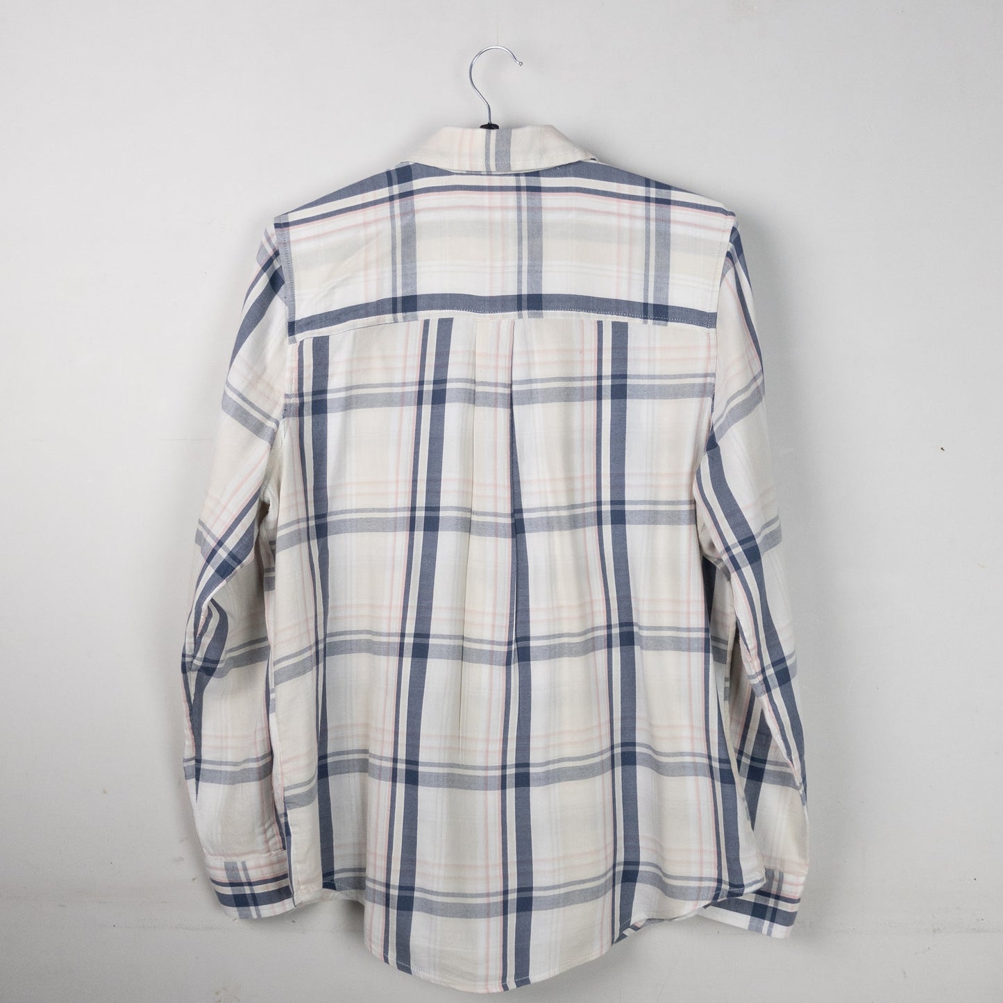 Blue - White Plaid Button-up Shirt
