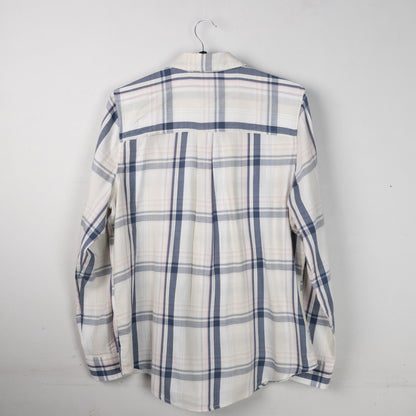 Blue - White Plaid Button-up Shirt