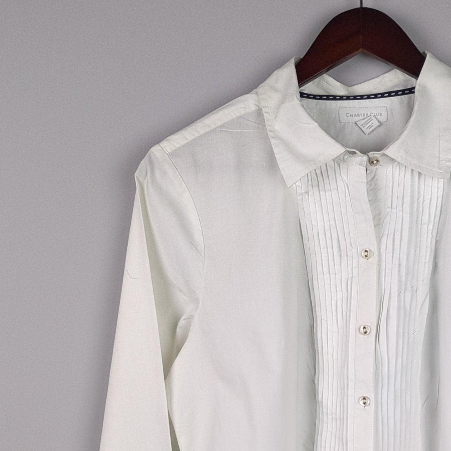 White Pleated Blouse