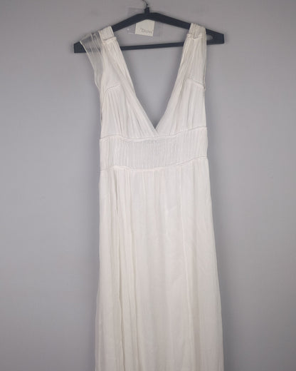 Mango White Maxi Dress