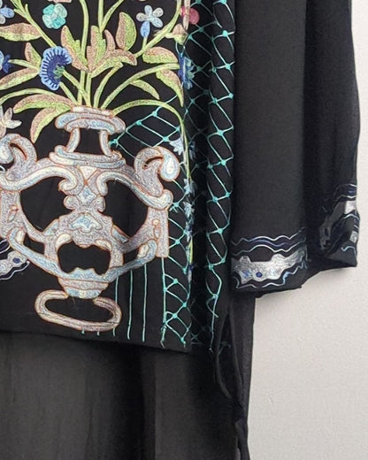 Pankaj & Nidhi Black Embroidered Tunic