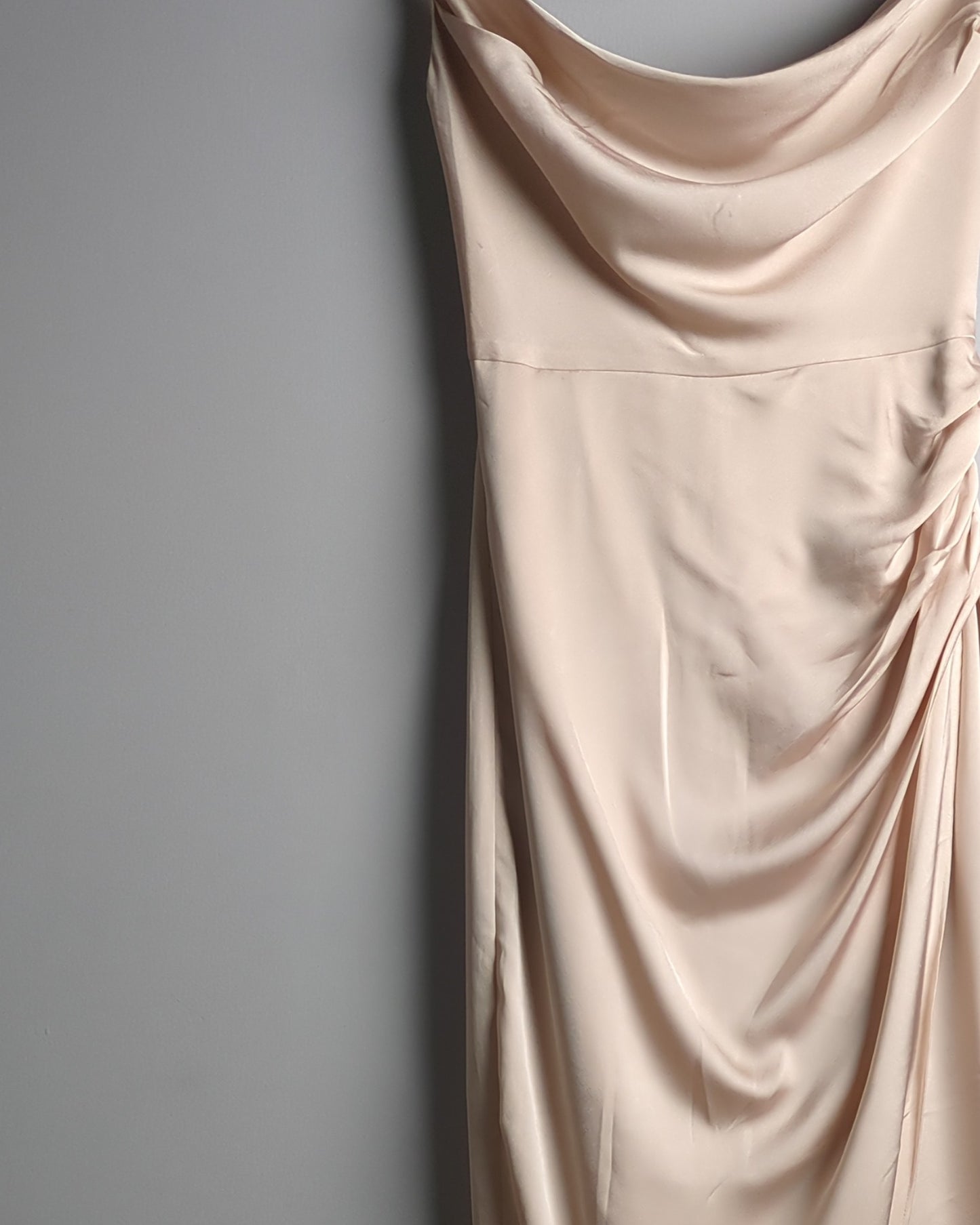 Forever New Beige Satin Dress