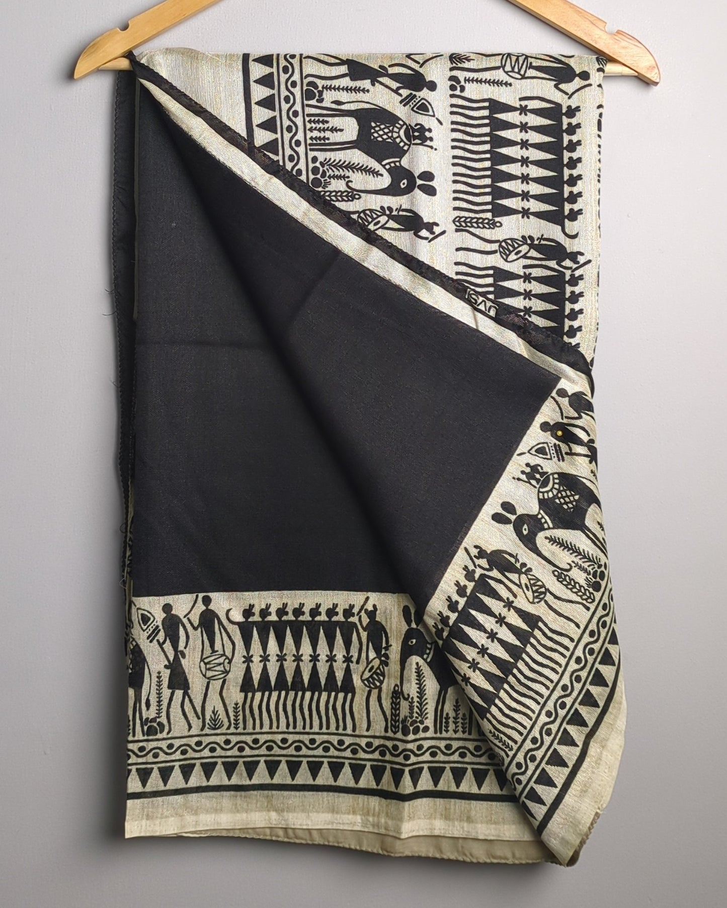 Beige Printed Saaree