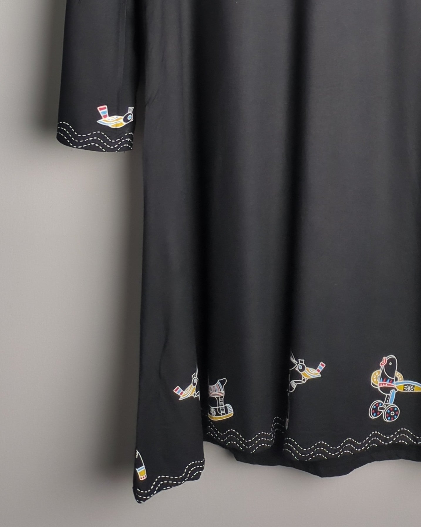 Global Desi Black Shift Dress