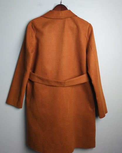 Shein Brown Wrap Coat