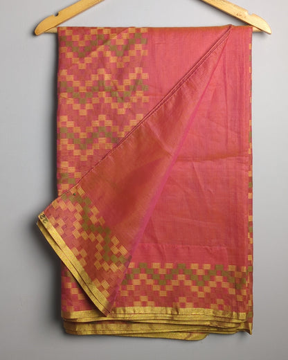 Red Woven Saaree