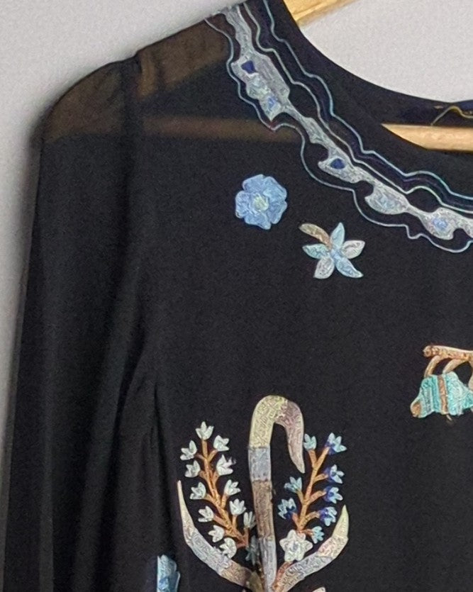 Pankaj & Nidhi Black Embroidered Tunic