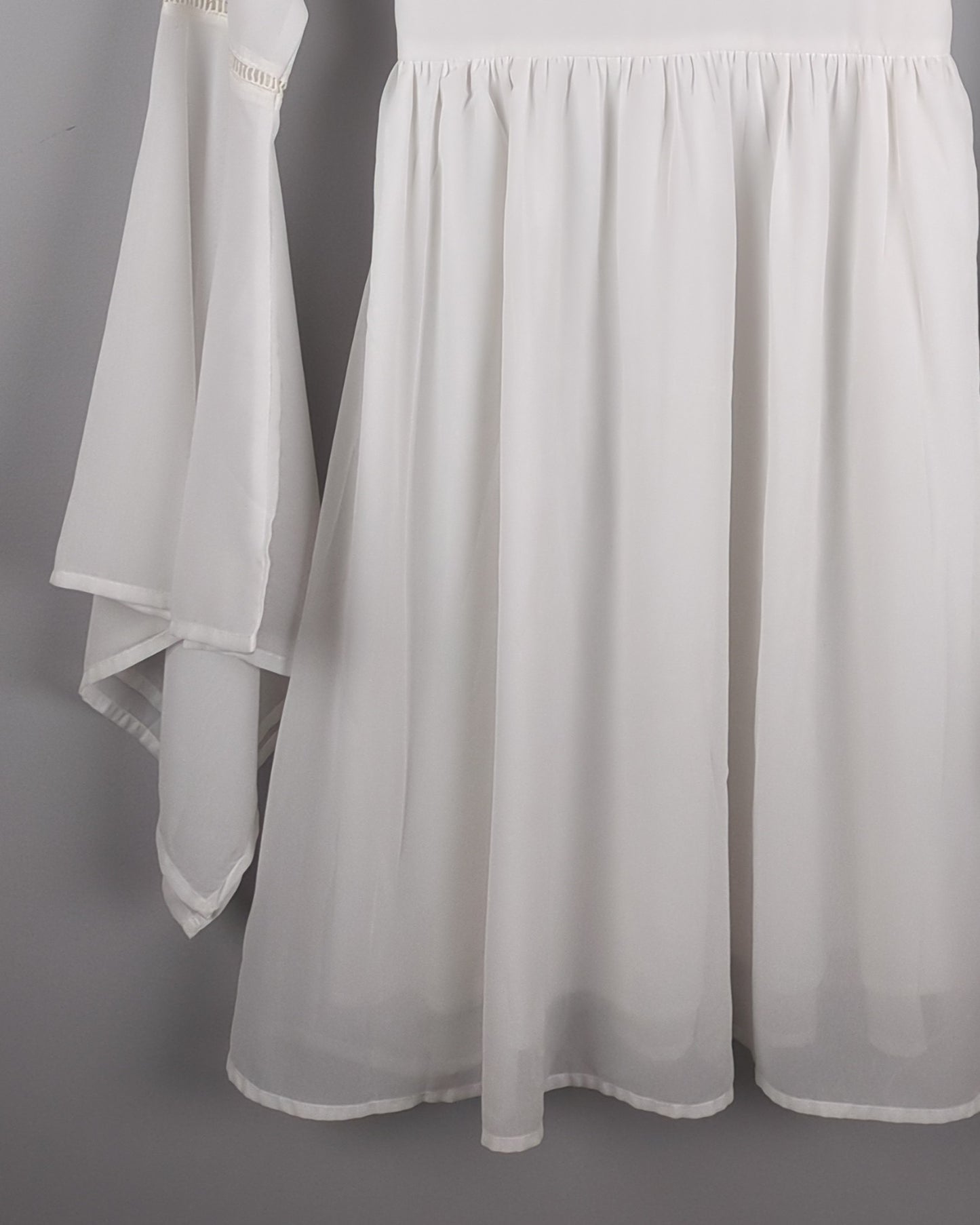 Sassafras White Bell Sleeve Dress