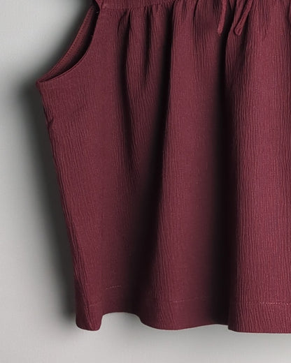 H&M Wine Ruffle Blouse