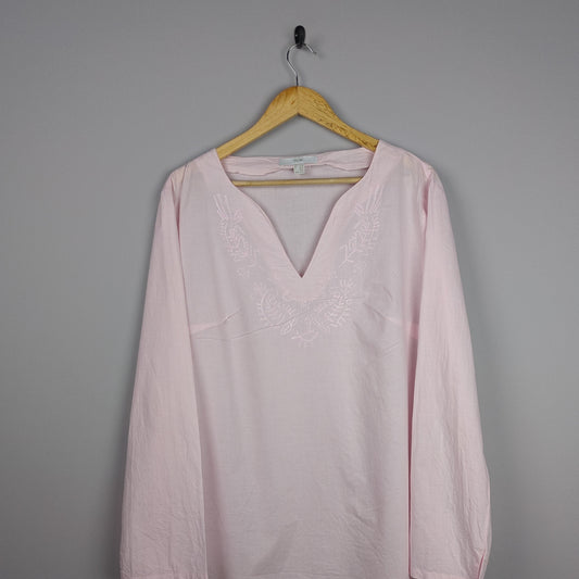 Pink Embroidered