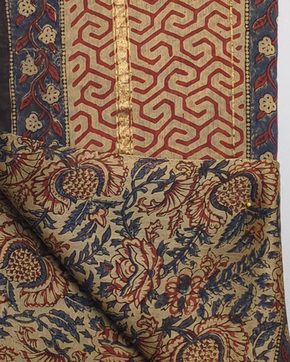 Beige Printed Saaree