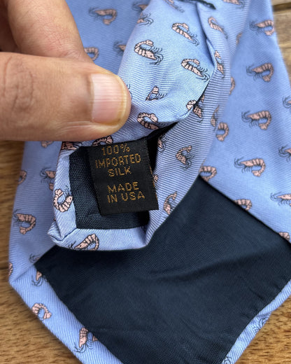 Blue Graphic Silk Necktie