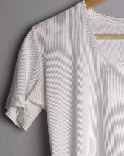 Creatures Of Heaven White Ribbed Tee - holes