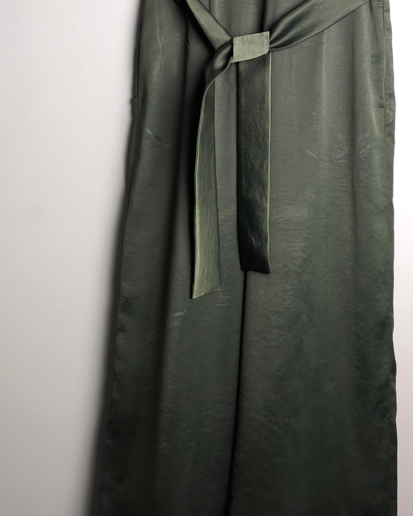 H&M Green Satin Jumpsuit