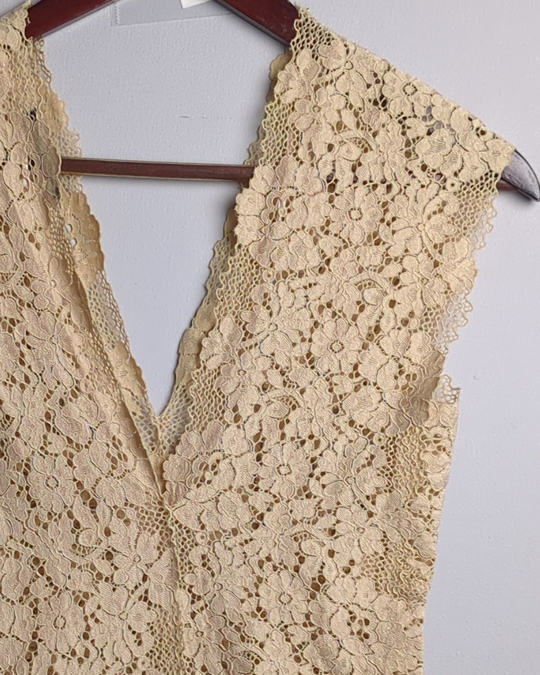 Zara Beige Lace Bodysuit