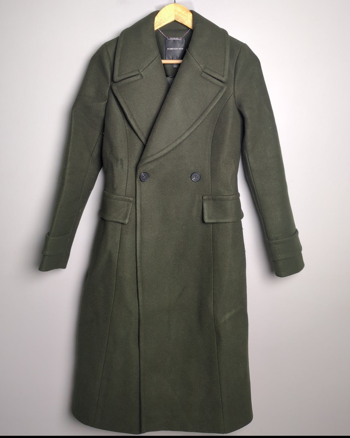 Forever New Green Woolen Coat