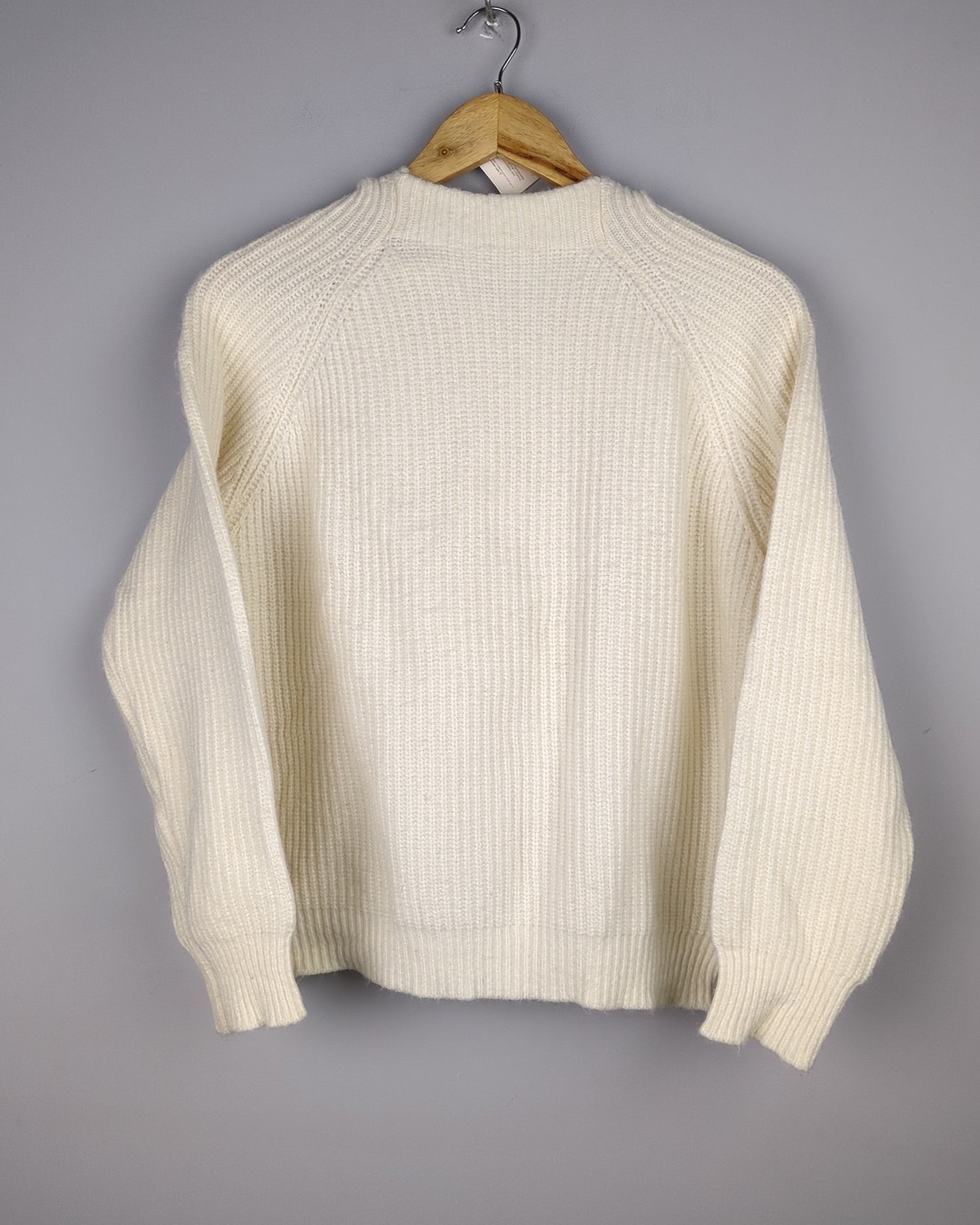 White Ribbed Sweater