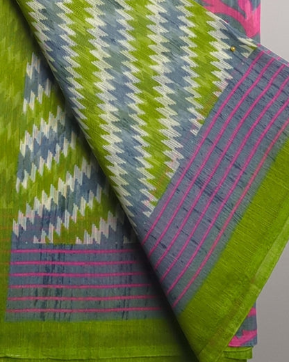 Green Printed Saaree
