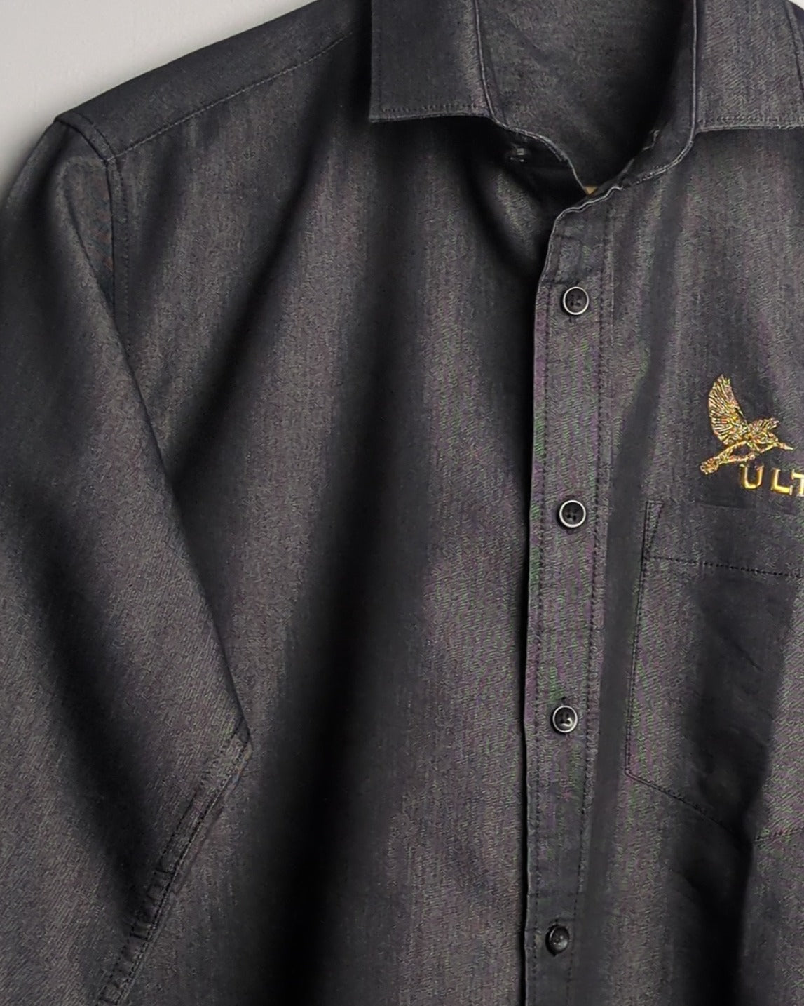 Gray Button-Down Shirt