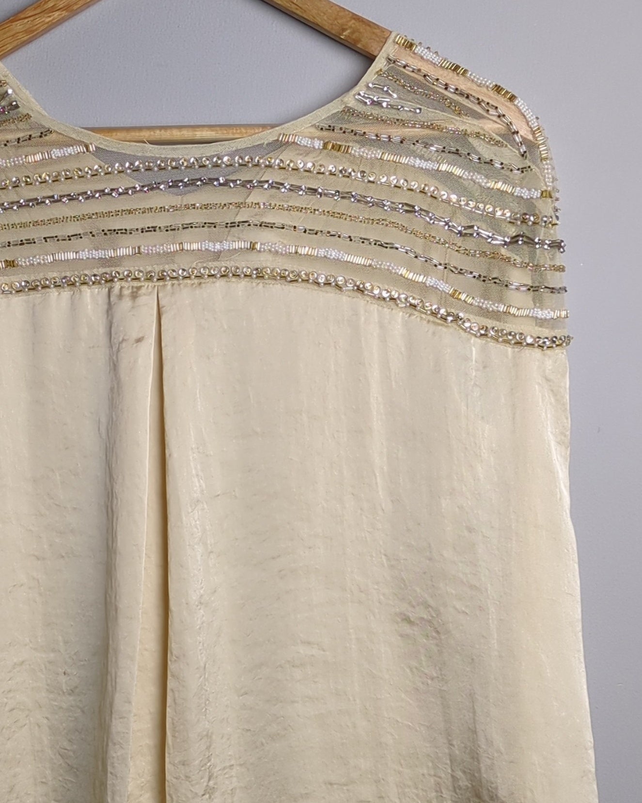 Beige Satin Blouse