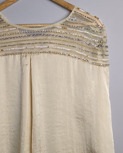 Beige Satin Blouse