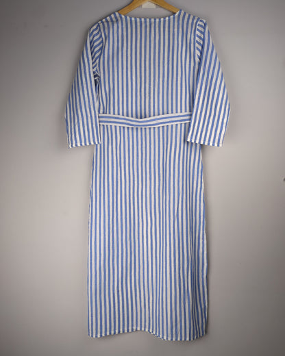 Alaya Blue Striped Jumpsuit