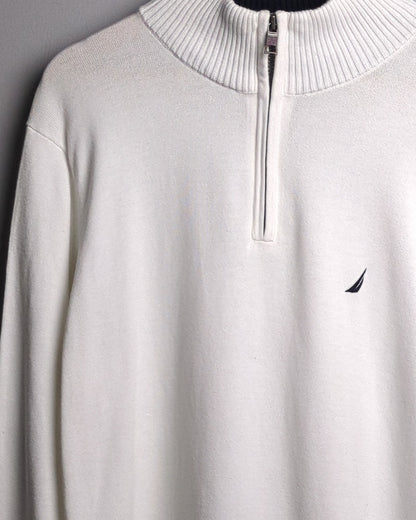 Nautica White Quarter Zip