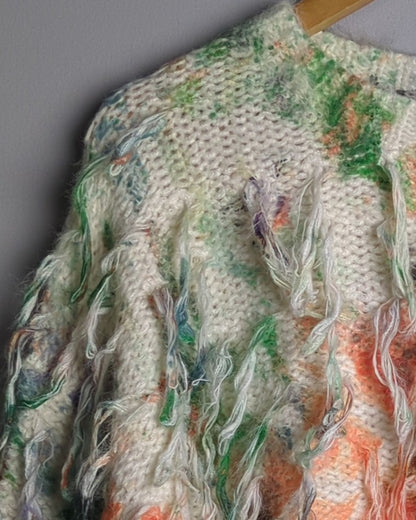 Not For Us White Fringed Sweater